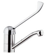 *Einloch Hebelmischer mit Armhebel Schwenkausl A=145 => Niederdruck, chrom *beigepackte Montage- u. Verwendungshinweise beachten!