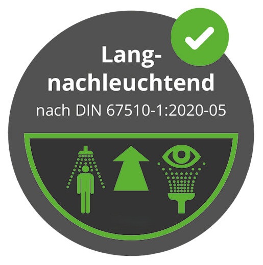 Bodenmarkierung für Augen- und Notduschen H/B/T:1x790x390mm,PVC-Folie, selbstkleb. 