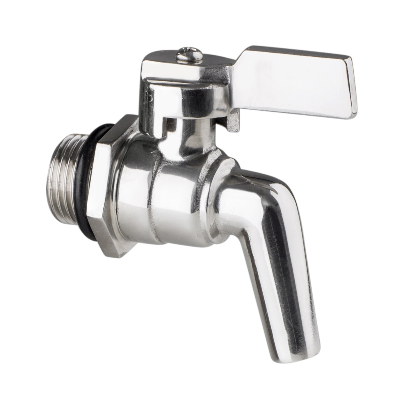 Probenahmehahn 1/2"AG, EDELSTAHL AISI 304 