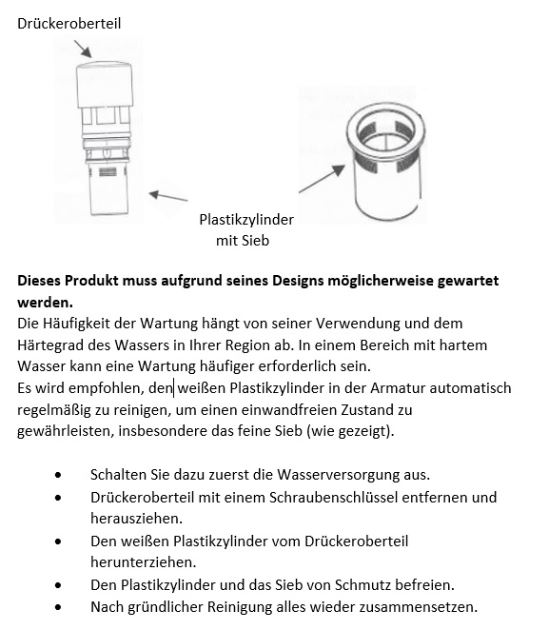 *Selbstschluss Durchgangsventil 1/2"AGx1/2"AG, UP-Montage, inkl.Rosette *Bedienungshinweise/Beipackzettel beachten