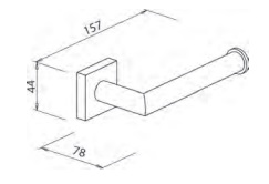Bravat Quaruna WC-Papierhalter oh.Deckel, rechts, Ms chrom 