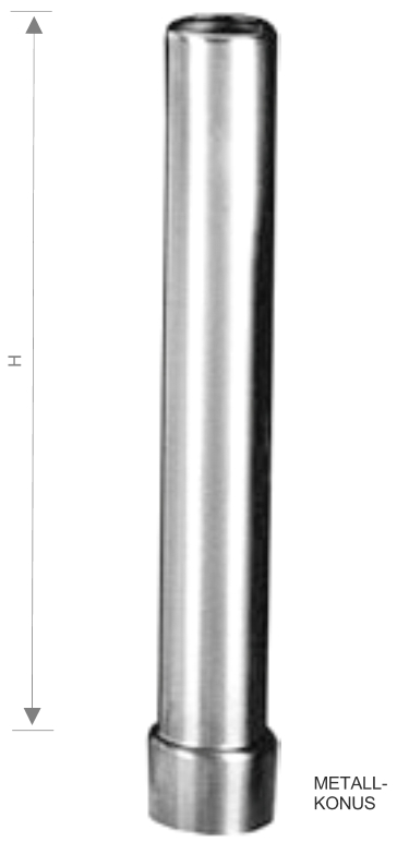 Edelstahl Standrohr 6/4", L=130mm 