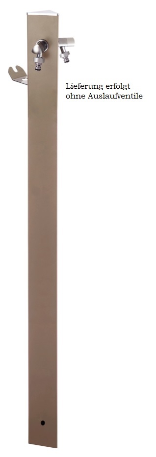 Alu Wasserzapfsäule "Duo" inkl.Schlauchhalter u.3-Bodenbef.-Winkel 