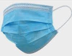 Corona Einweg-Mund-u.Nasenschutz 3-lagig blau, EN14683, TypIIR, m.Nasenbügel 