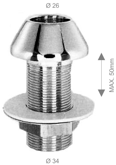 Spezial Tischdurchführung bis Plattenstärke 50mm 