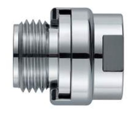 Brauseschlauch Schnellkupplungs-Adapter f.Duscharmatur, 1/2"IGx1/2"AG, chrom 