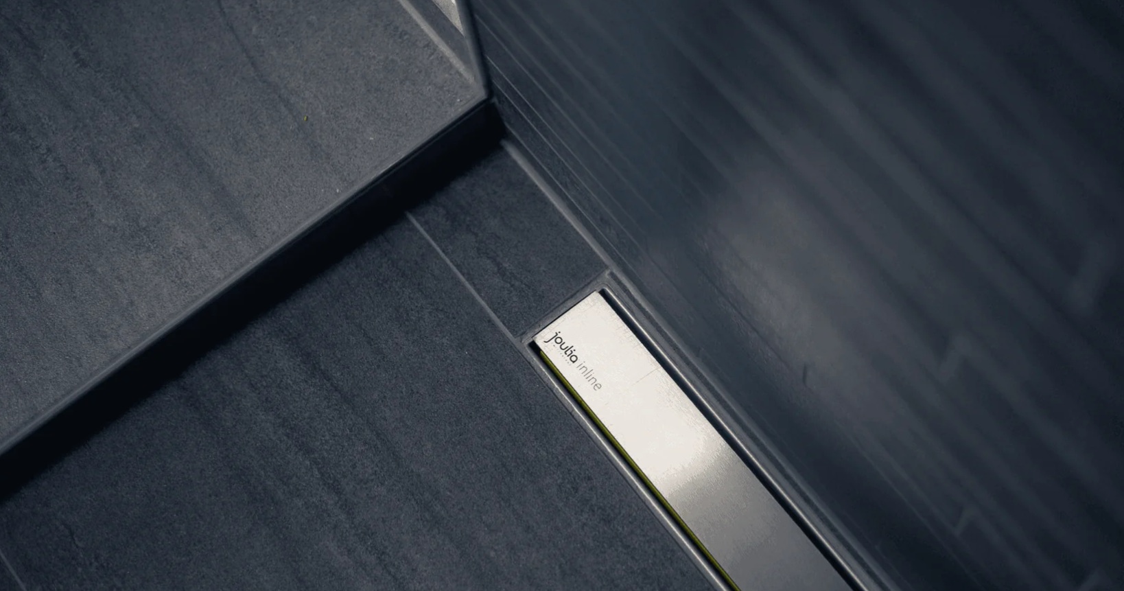 Unocconi Joulia Inline 5-Rohr Duschrinne m.Wärmetauscher, m.Abdeckung geschliffen f. exklusive Bodenbeläge, m.Turbulatoren 