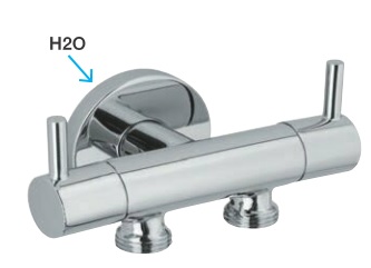 DESIGN Doppel Geräteanschlussventil 1/2"AGx1/2"AG-1/2"AG 
