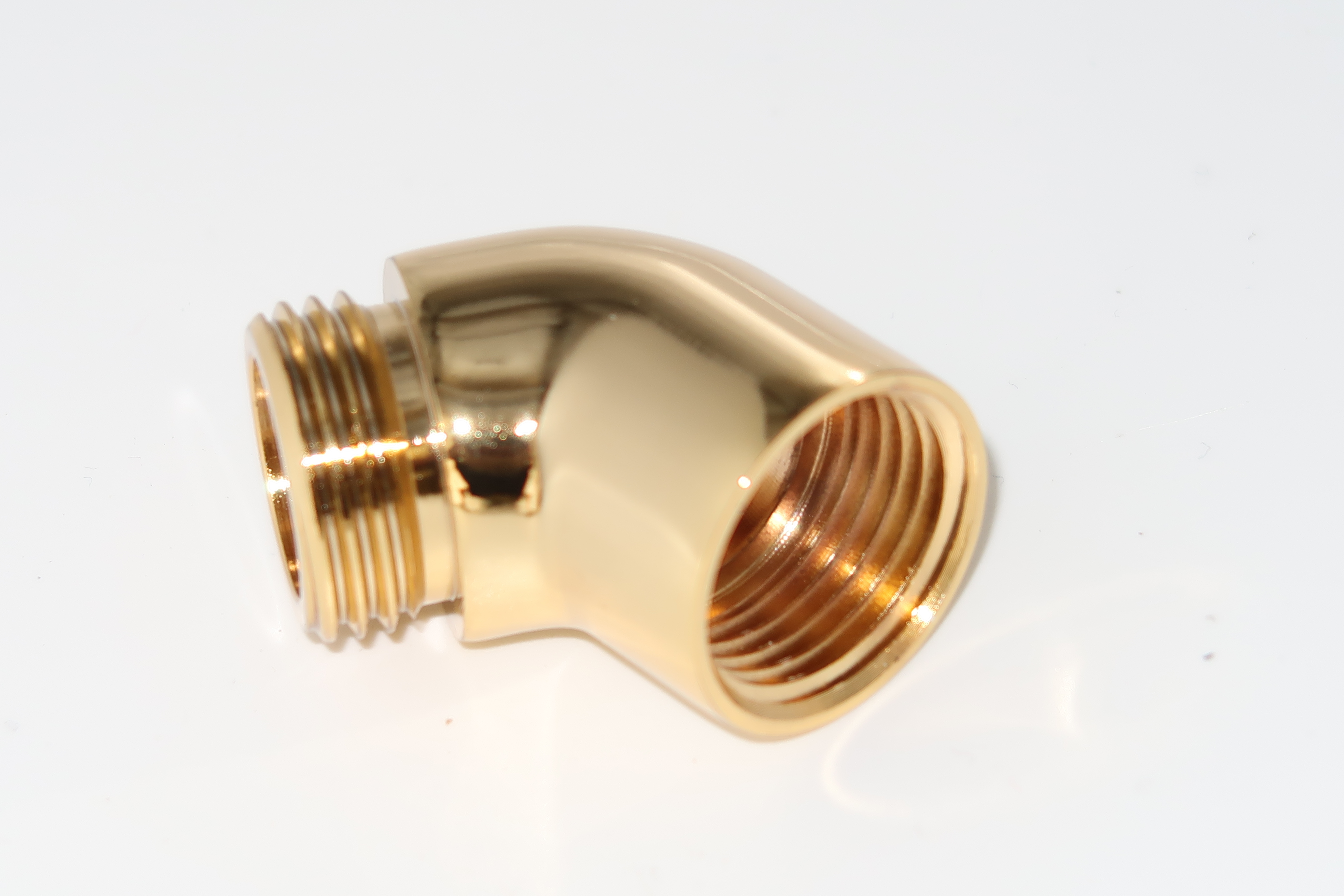 *Handbrause 30° Winkelstück, kurze Ausf. 1/2"IGx1/2"AG, Messing gold *ACHTUNG beigepackte Pflegehinweise beachten