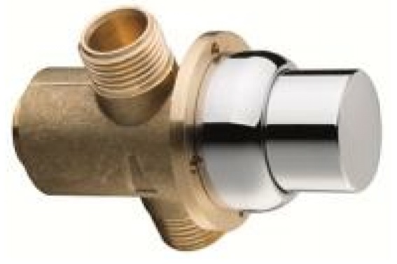 *Selbstschluss Durchgangsventil 1/2"AGx1/2"AG, UP-/Hinterwand-Montage *Bedienungshinweise/Beipackzettel beachten