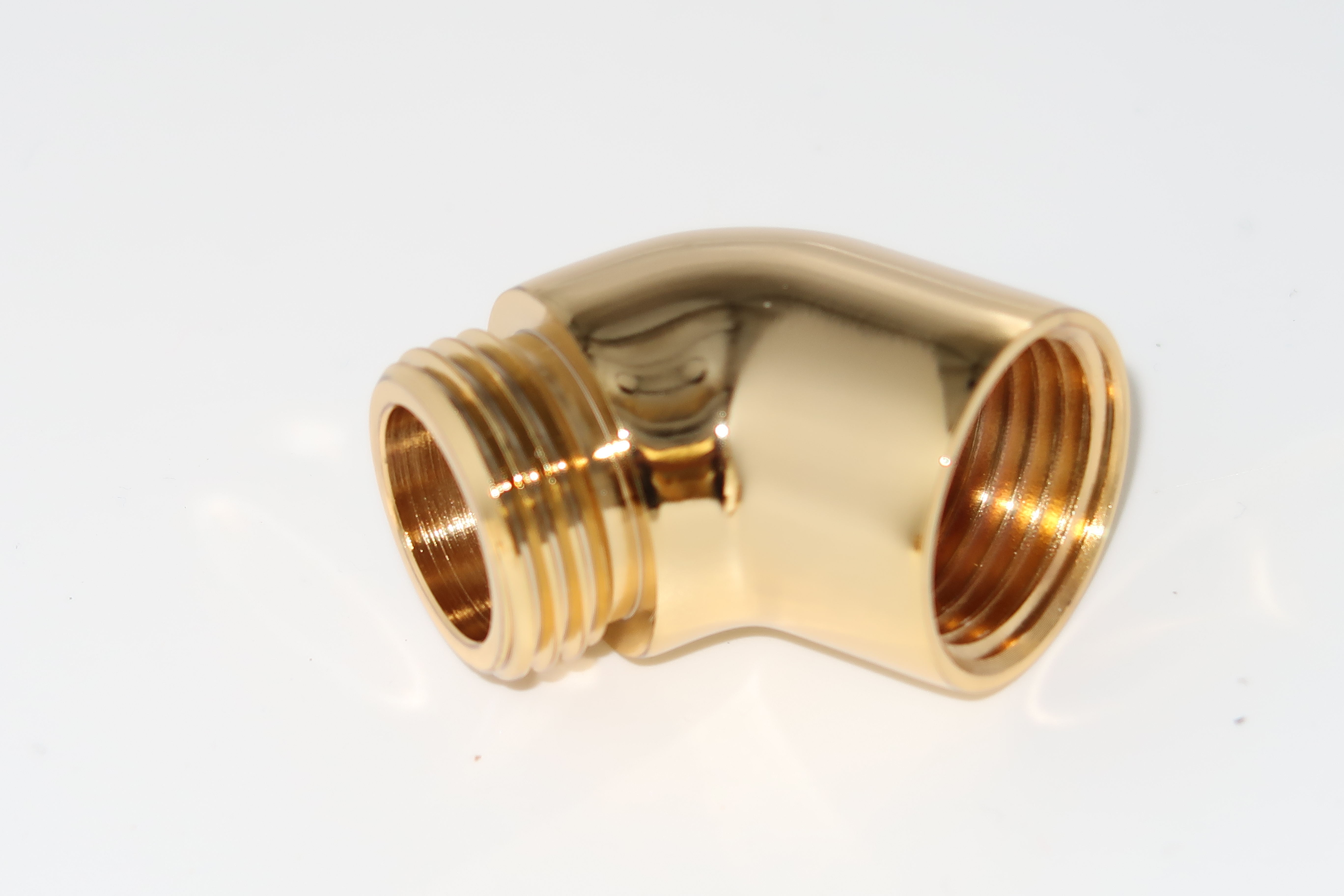 *Handbrause 30° Winkelstück, kurze Ausf. 1/2"IGx1/2"AG, Messing gold *ACHTUNG beigepackte Pflegehinweise beachten