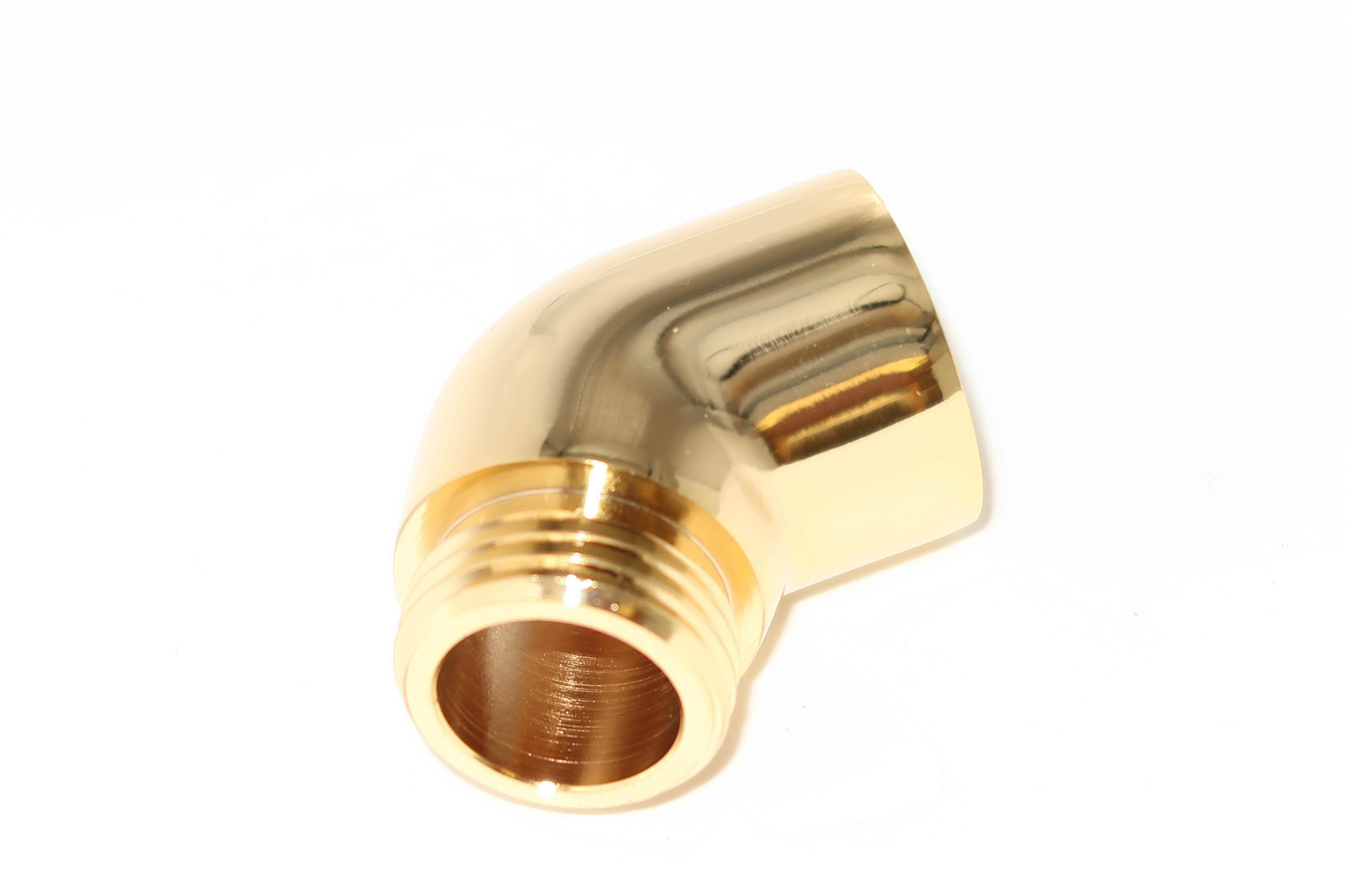 *Handbrause 30° Winkelstück, kurze Ausf. 1/2"IGx1/2"AG, Messing gold *ACHTUNG beigepackte Pflegehinweise beachten