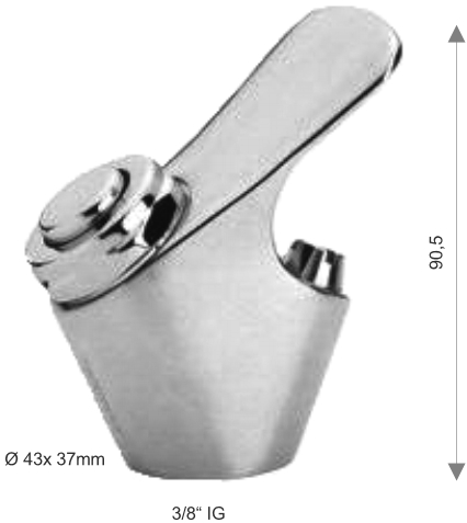 Selbstschluss Trinkbrunnenarmatur 3/8"IG, aus Edelstahl 