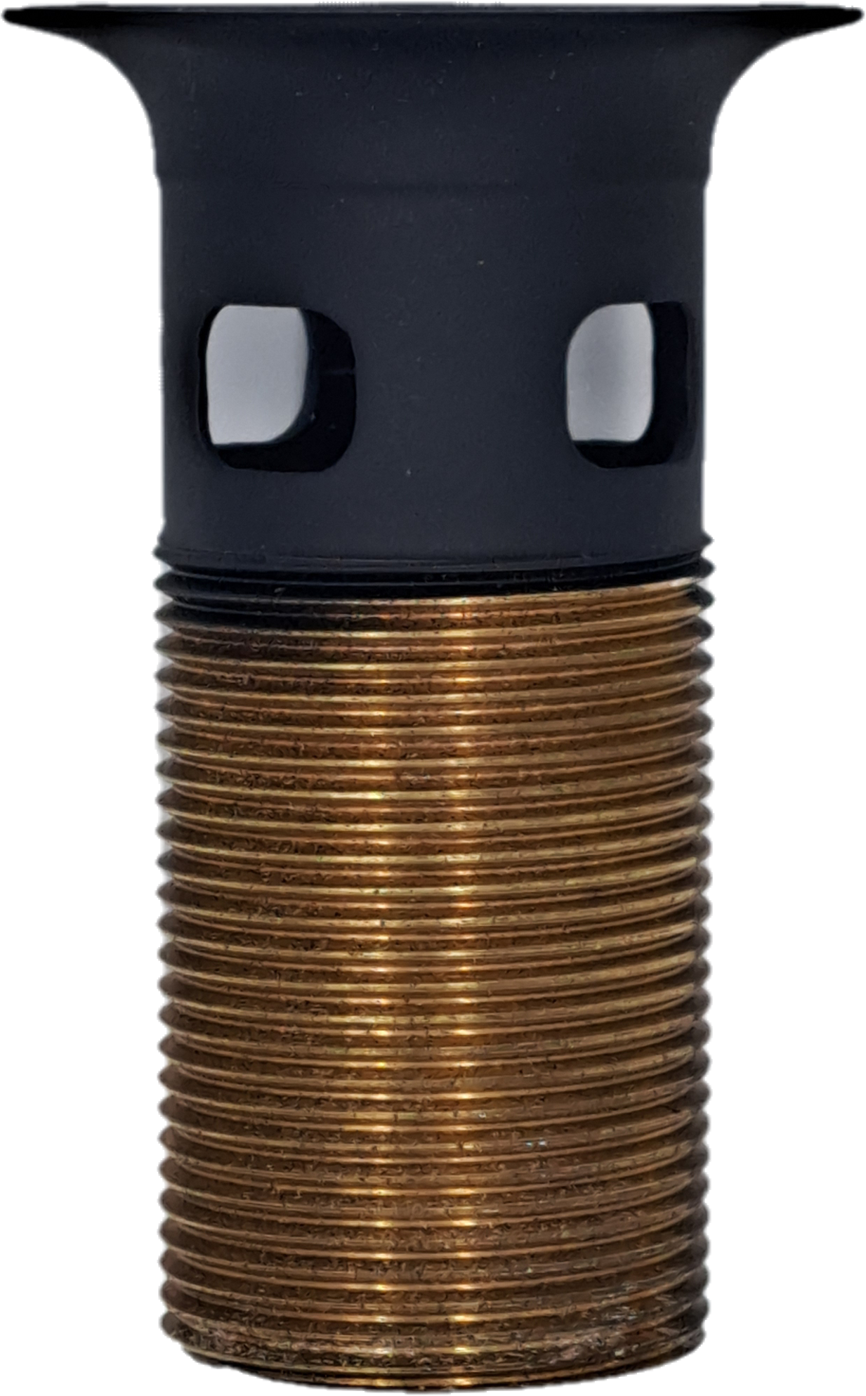 *Ventil Kelcheinsatz mit verlängertem Gewinde Ms matt schwarz *ACHTUNG beigepackte Pflegehinweise beachten!