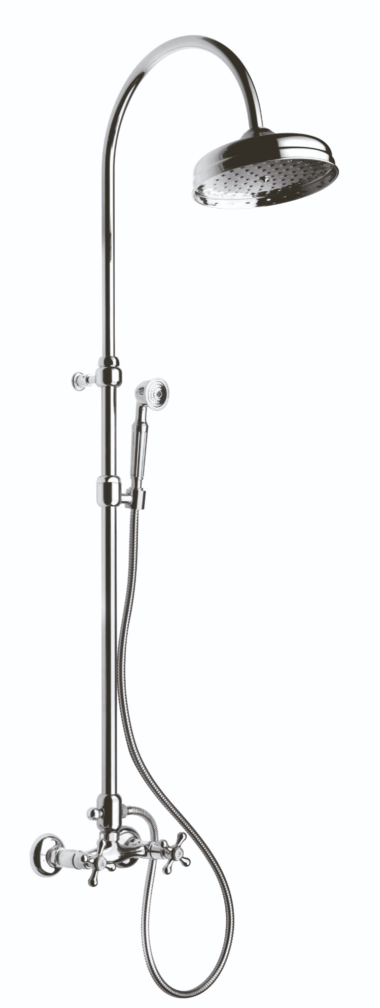 *KLASSIK Brause-Set inkl.Armatur, Stange, Handbr., Kopfbr. 3/4"AG, S-Anschl."RK"u.Ros., BRONZE *ACHTUNG beigepackte Montage+Pflegehinweise beachten!