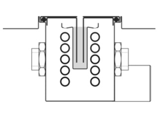 Unocconi Joulia Twinline 10-Rohr lang Duschrinne m.Wärmetauscher, m.Abdeckung geschliffen raumseitige Montage 