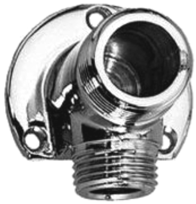 Batterie Wandscheibe, Messing verchromt 1/2"AGx3/4"AG 